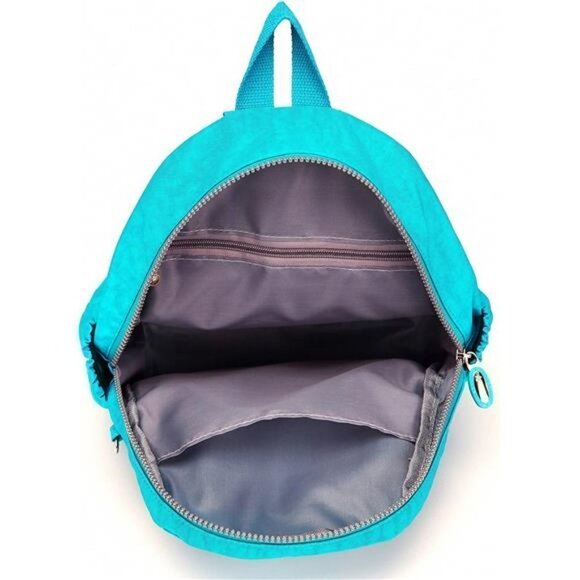 Blue Nylon Womens Backpack